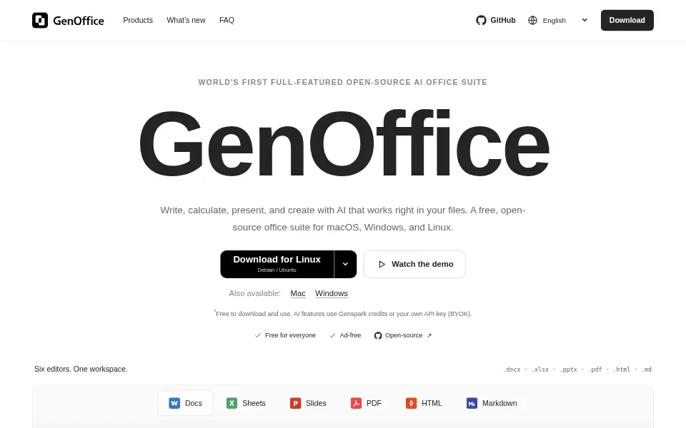 Aperçu de GenOffice