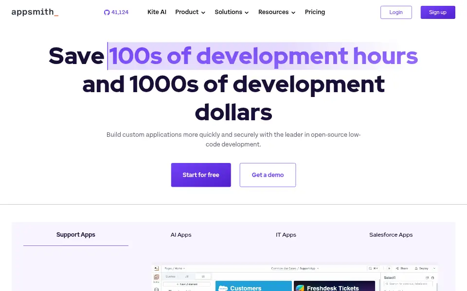 Aperçu de Appsmith