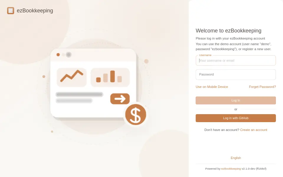 Aperçu de ezbookkeeping
