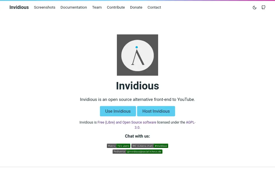 Aperçu de invidious