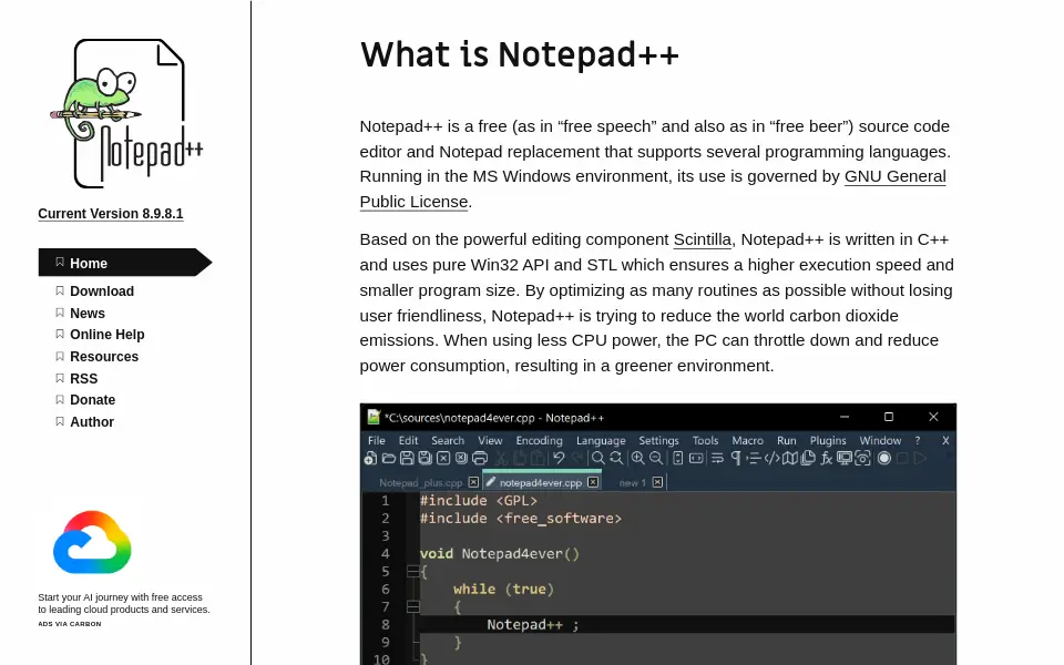 Aperçu de notepad-plus-plus