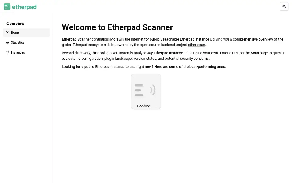 Aperçu de etherpad