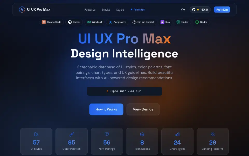 Aperçu de UI UX Pro Max Skill