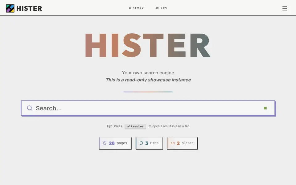 Aperçu de hister
