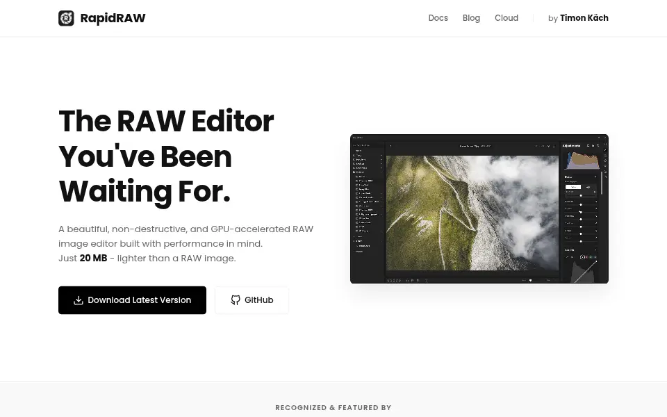 Aperçu de RapidRAW