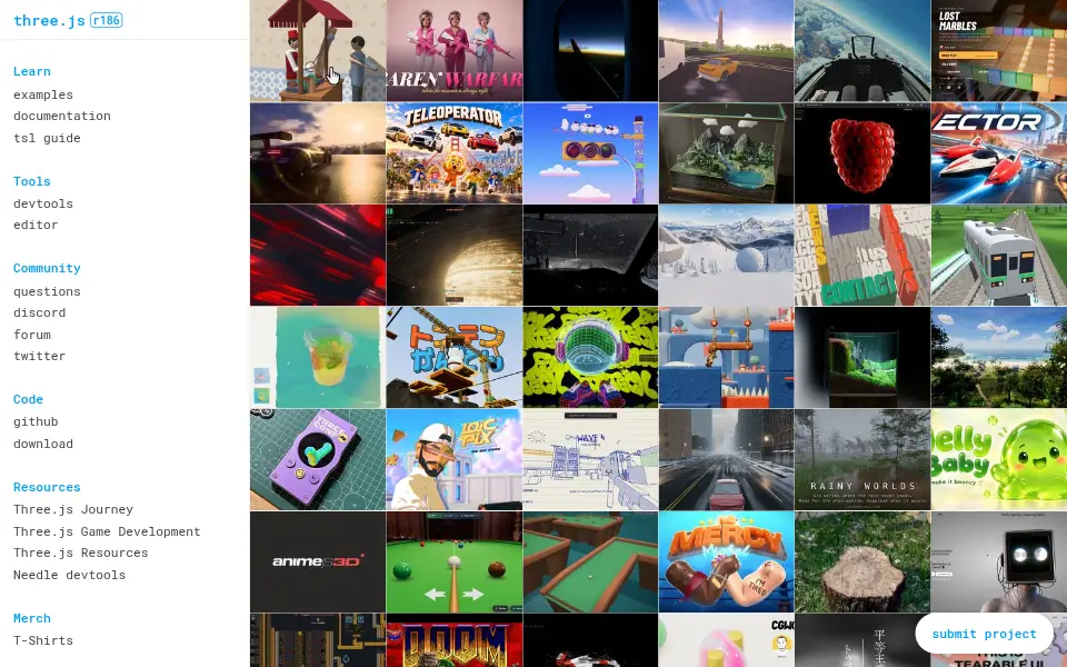 Aperçu de three.js
