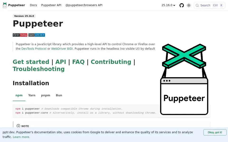 Aperçu de Puppeteer