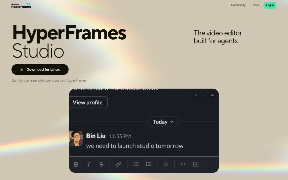 Aperçu de HyperFrames