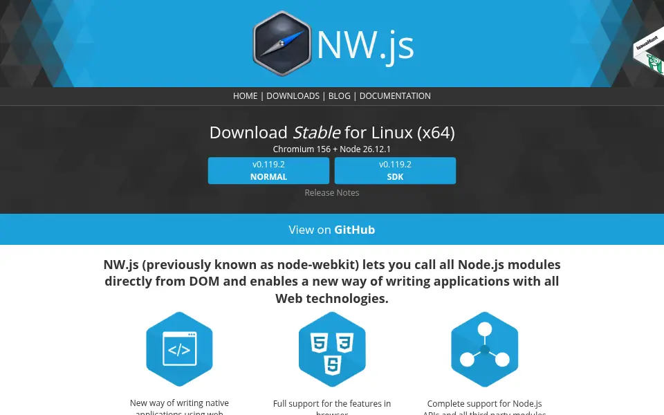 Aperçu de NW.js