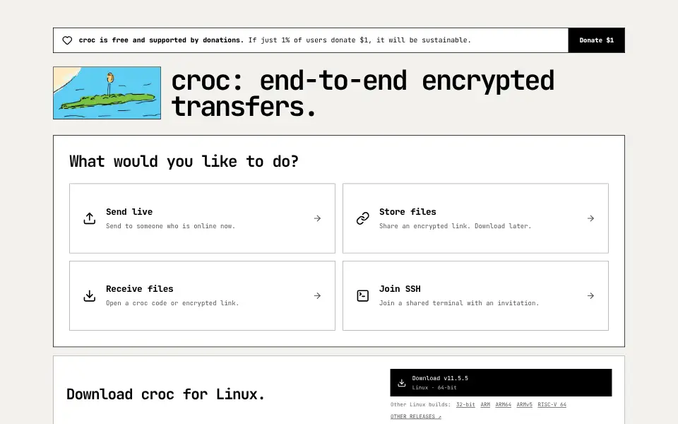 Aperçu de croc