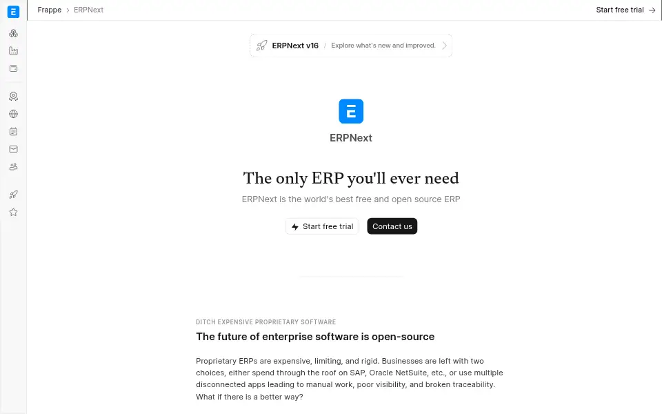 Aperçu de ERPNext