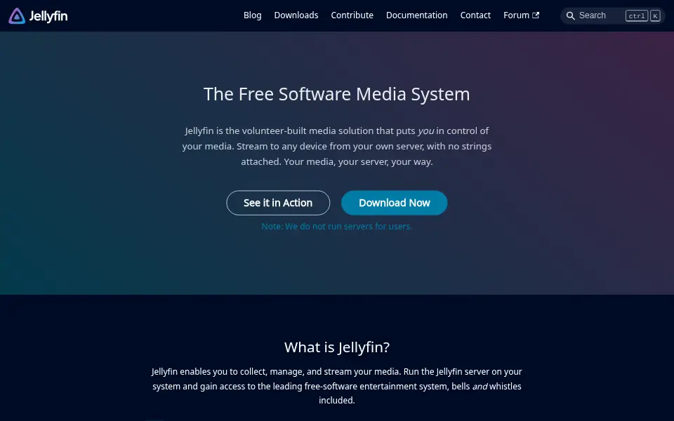 Aperçu de Jellyfin