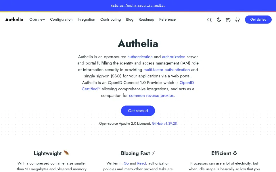 Aperçu de Authelia