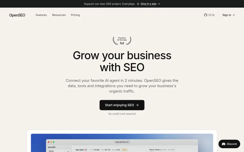 Aperçu de OpenSEO