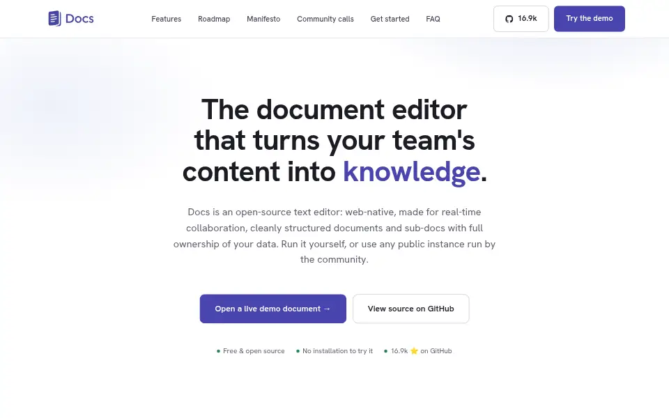 Aperçu de Docs (La Suite)